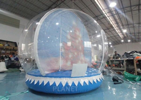 0.65mm PVC Inflatable Santa Snow Globe Ball Quadruple Stitching