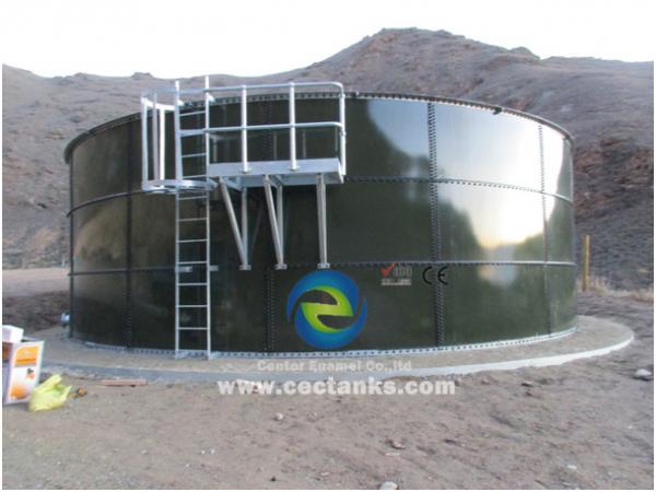Quality Large Capacity Fire Protection Glass Lined Water Storage Tanks 0.25~0.4 mm Double Coating Thickness for sale