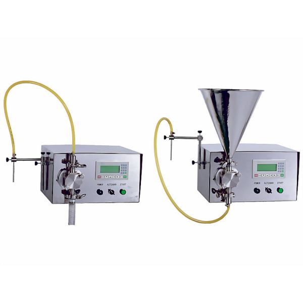 PLC LCD Small Liquid Filling Machine , 5ml 10bottles/Min Mineral Water Filling Machine