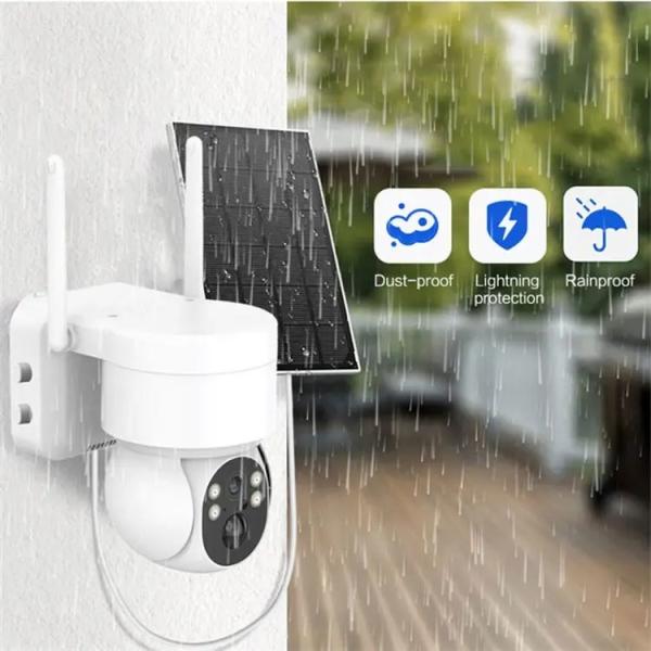 Wireless Outdoor PTZ Solar Cctv Camera Night Vision Camara De Seguridad Wifi Exterior Solar Wi-Fi Security Camera