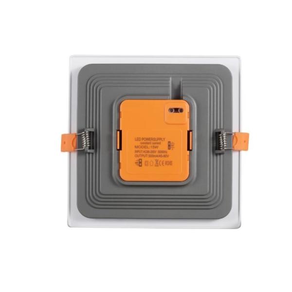 24 W Square LED Slim Panel Light Aluminum 2400LM 3000K Isolated IC Constant Driver