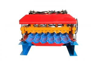  Colorful Steel Profile Roll Forming Machine , Glazed Tile Machine For House Roofing Making Manufactures