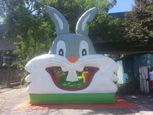  Rabbit Inflatable Bouncer Castle With Slide 6x3.5x2.5m Manufactures