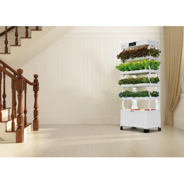 Plant Vegetable Vertical Hydroponics Tower Convenient With LED Grow Light