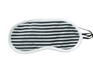  Black White Stripes Night Travel Eye Cover With Firm Knitted Fabric Material Manufactures