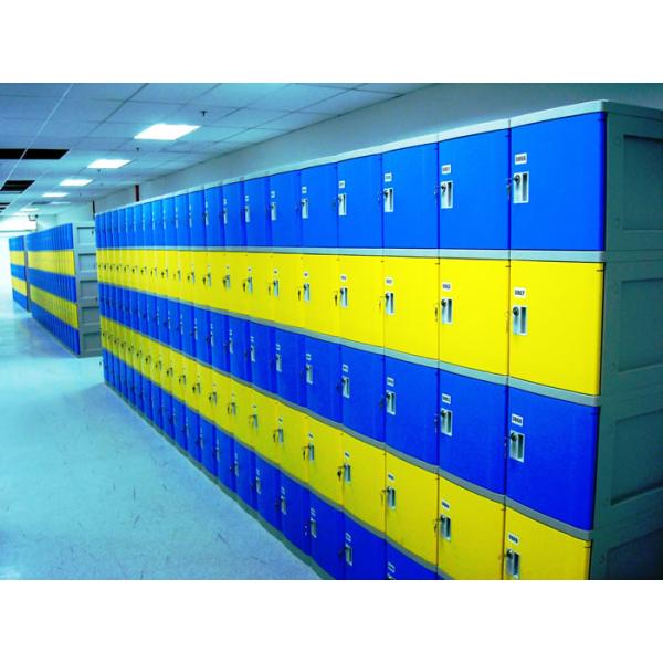 Red School Lockers With Keyless Lock , Factory price plastic employee ABS
