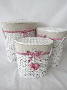 China wicker laundry basket on sale