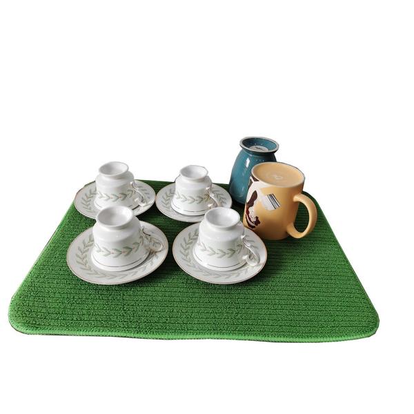 38x50cm Green Table Kitchen Microfiber Dish Drying Mats For Kitchen Counter
