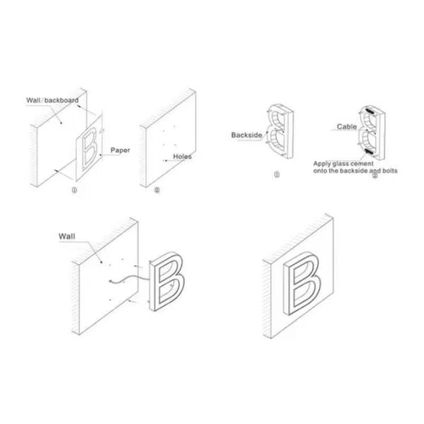 Business Light Up 3D Letter Sign Retail Store Signboard DC12V