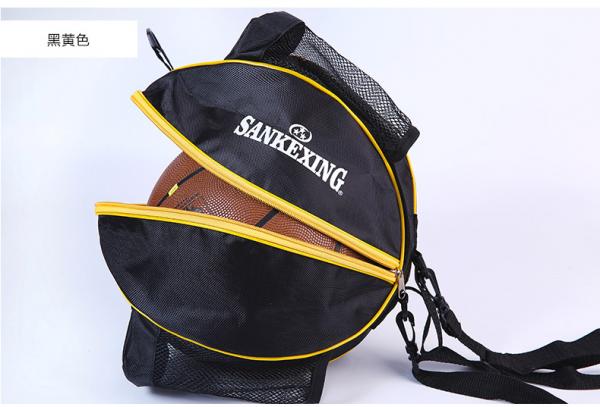 Eco Friendly Durable String Backpack , Black / Yellow Thick Drawstring Backpack
