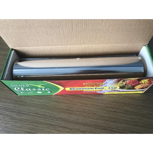 Household Catering Aluminium Foil Roll Recycled Silver Color For Baking