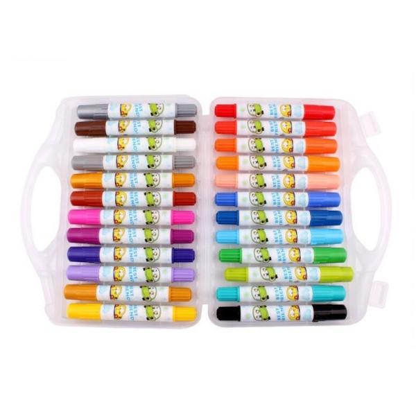 Eco-friendly fancy 24 colors  Non-toxic wax crayon set/ 24colors rotating body crayon for children