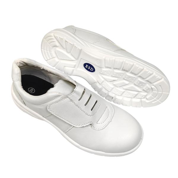 No Lacing Velcro Design Esd Safety Shoes Dustproof Steel Toe Work