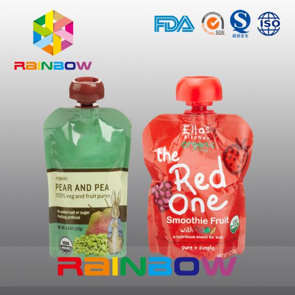 140ml 200ml Re-Sequeezed Baby Food Spout Pouch with double zipper