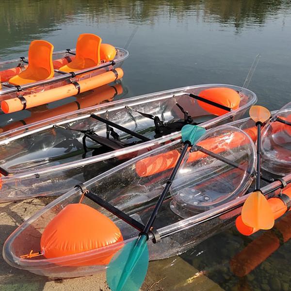 Durable Clear Bottom Kayak Double Seats For Family Entertainment CE Certificate