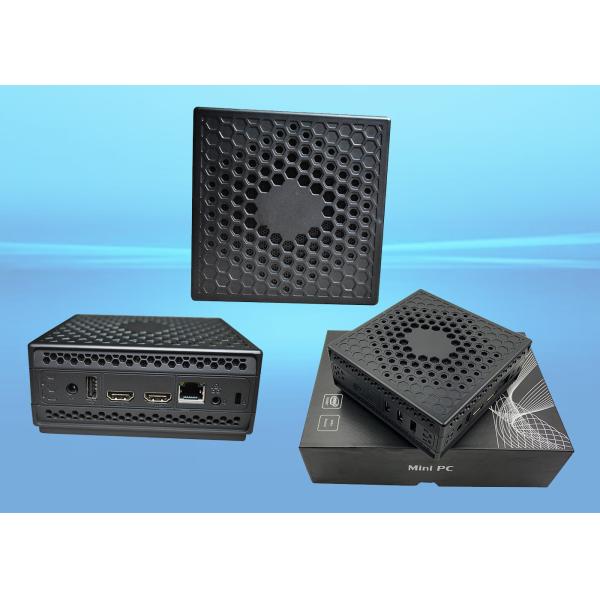Intel Celeron Quad Core Micro Pc , Fanless Desktop Pc Support Windows 10/Linux OS