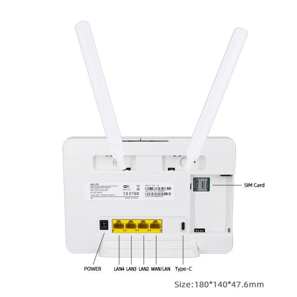 CAT4 4G Wireless Router CPE Unlock Fixed MAC ESN MEID 3GPP Carrier Aggregation