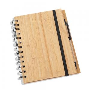 China Recyclable A5 Bamboo Cover Notebook , 80 Sheet Notebook For Office Classroom on sale
