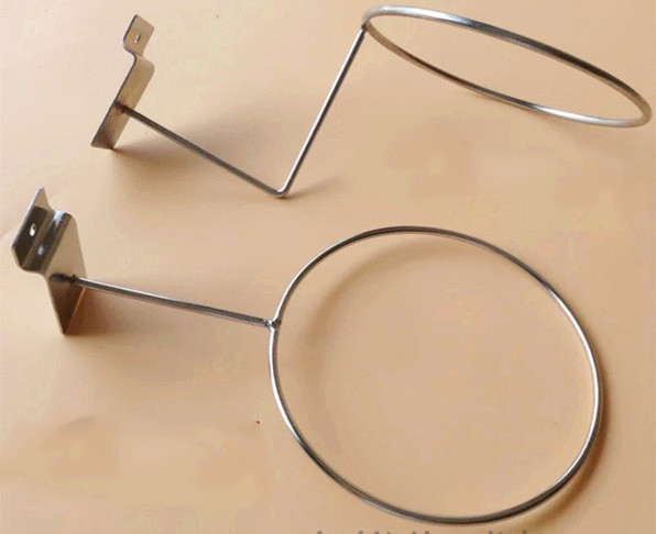 Mobile Sports Display Rack Electroplating Steel Basketball Hook For Slat Panel