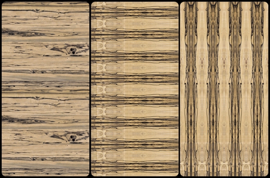ODM Furniture Natural Wood Veneer Crown Cut Black And White Ebony