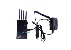  2w Portable Cell Phone GPS Jammer 200mA/h With Fan 4 Antennas DIP Adjust Manufactures