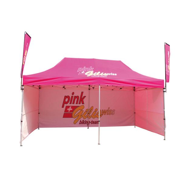 Waterproof Trade Show Tents Steel Pole Custom Dye Sublimation Printing
