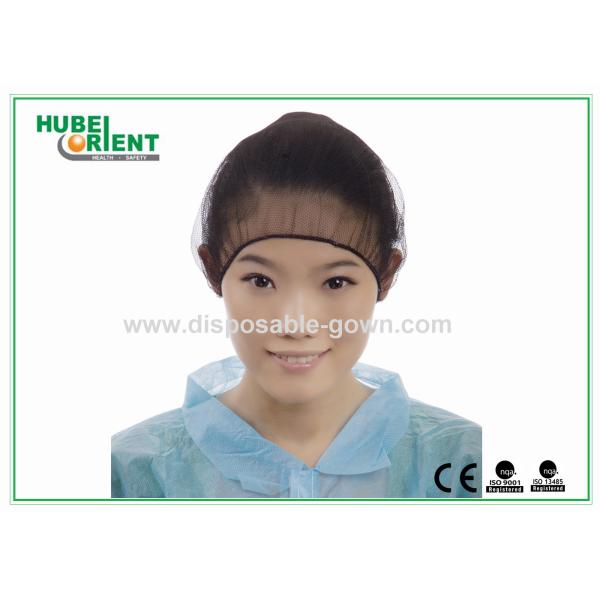 Black Nylon Hairnet Disposable Head Cap Comfortable Breathable Snood