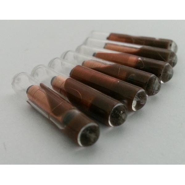 Microchip RFID Glass Tag Sticker , Animal ID Tag For Pet Tracking 125KHZ Frequency