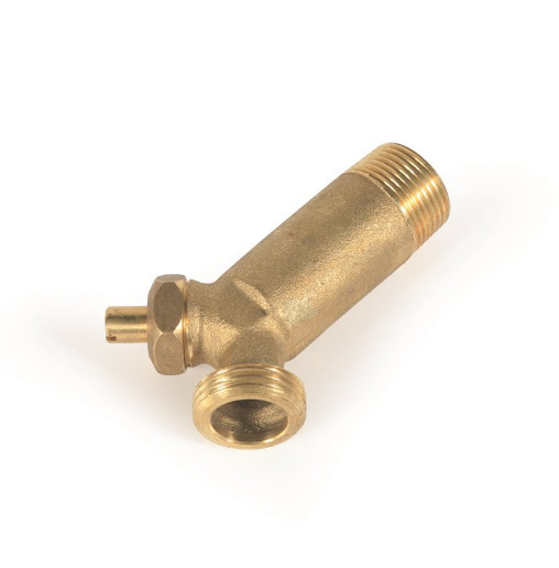 3/4 NPT Brass Water Heater Drain Valve , 2.5 Long Garden Hose Splitter