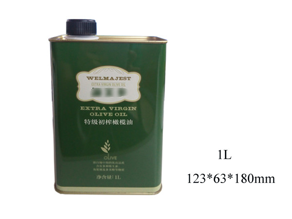 DADI Food Oil Can 1L Food Grade Extra Virgin Olive Oil Tin Can for Cooking Metal Type Tinplate