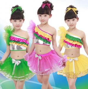  Children colorful sequined performance stage dancing costumes girl