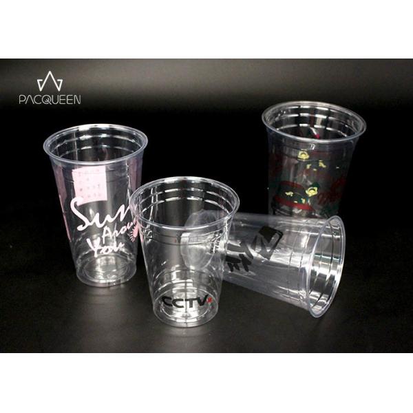 PET Disposable Transparent Plastic Cup , Clear Disposable Cups