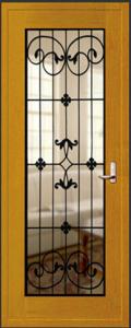 China Wrought Iron Door with Dual-pane Tempered Glass on sale