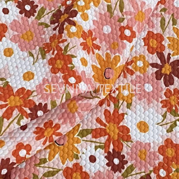 Circular Knit Recycled Swimwear Fabric Children Stretch Beachwear Bathing Suit