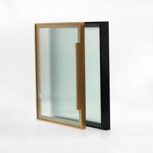  Anodized Brushed Black Kitchen Cabinet Doors Aluminum Frame Profile Manufactures