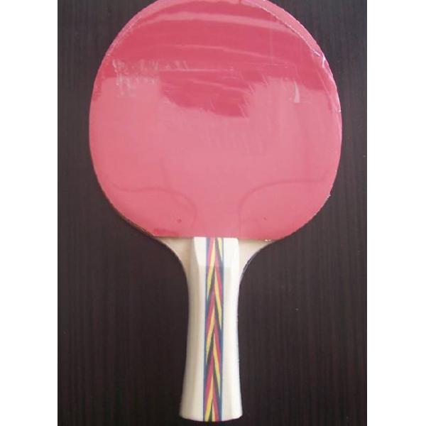 Sports Equipment Table Tennis Paddles Linden Plywood With Long Coloured Handle