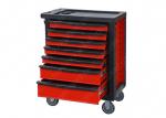 Security Cylinder Lock Mechanic Rolling Metal Tool Chest Auto Repair Red Black 7