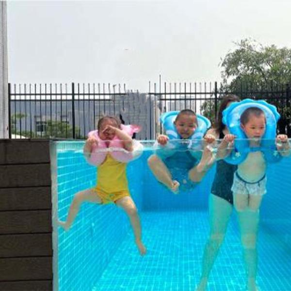 2500KGS Net Weight Clear Swim Spa Pool for Outdoor Aquatic Training and Relaxation