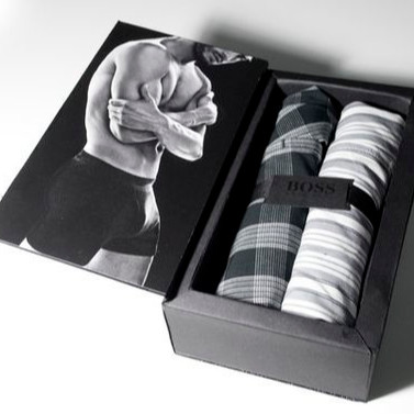 OEM Service Recyclable Custom logo paper box mens underwear packaging box