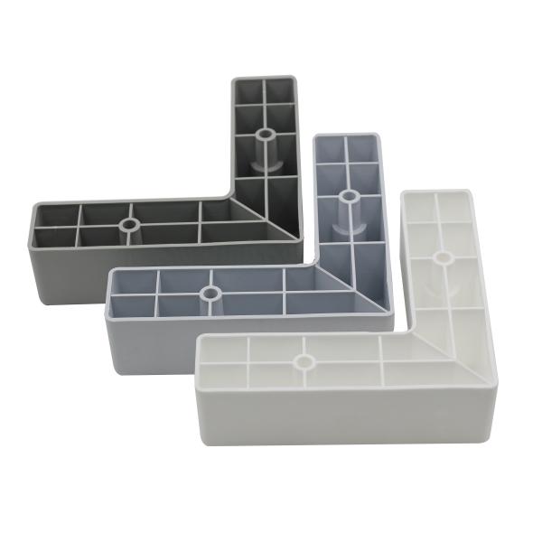 L Shaped PP 60mm Plastic Furniture Legs Replacement