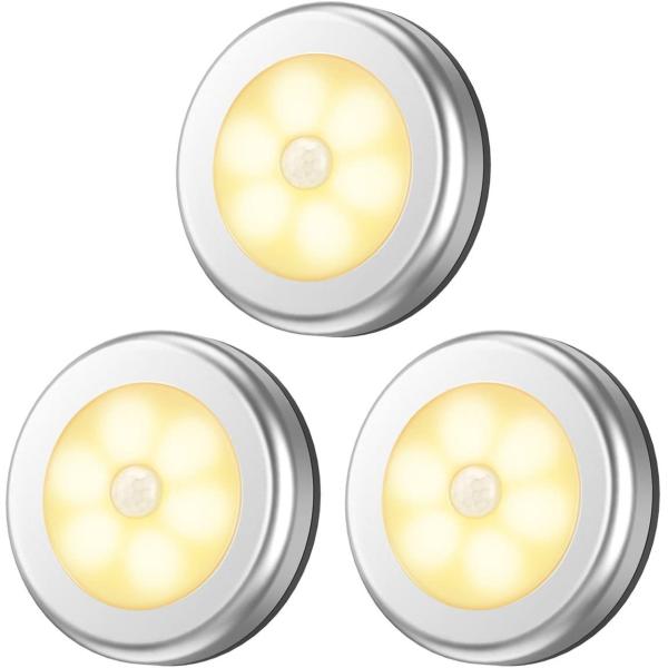 CE 26mm Wireless Round Led Night Light Cabinet Battery Night Lamp
