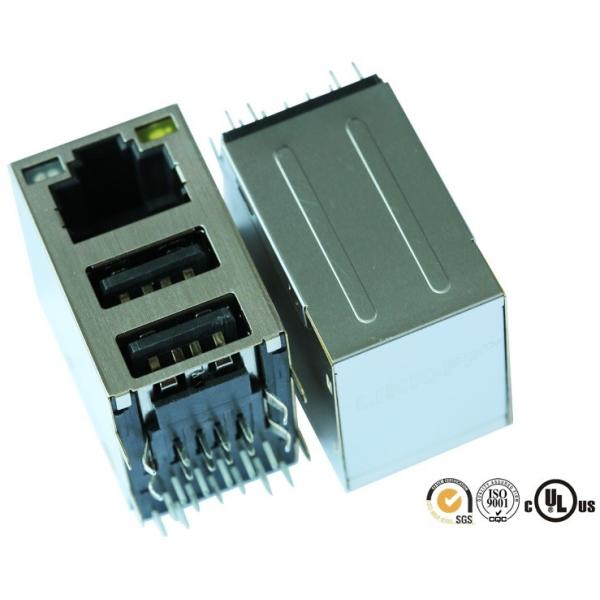 Gigabit  RJ45 With Dual USB Connector 020181MHAM4M408ZA , LPJU4202A64NL