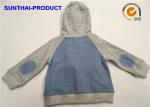100% Cotton Kids Hooded Jacket Contrast Long Sleeve Cap Snaps For Closure