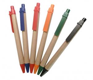  logo printed personalized eco paper gift ball pen,eco green paper pen from china factory Manufactures