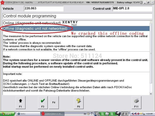 Offline Coding And Added W204 MB Star C3 With HDD Software 2014.12 Xentry+DAS+EPC+StarFind