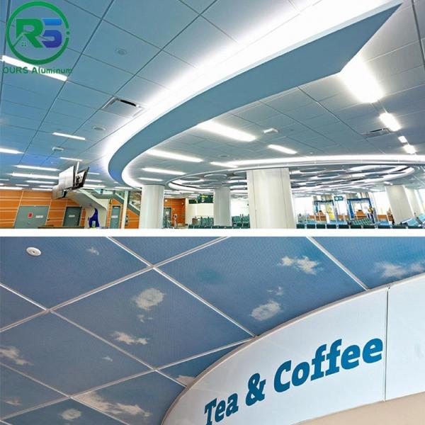 White Perforated AA1100H24 Aluminium Clip In Ceiling tiles for Shopping mall