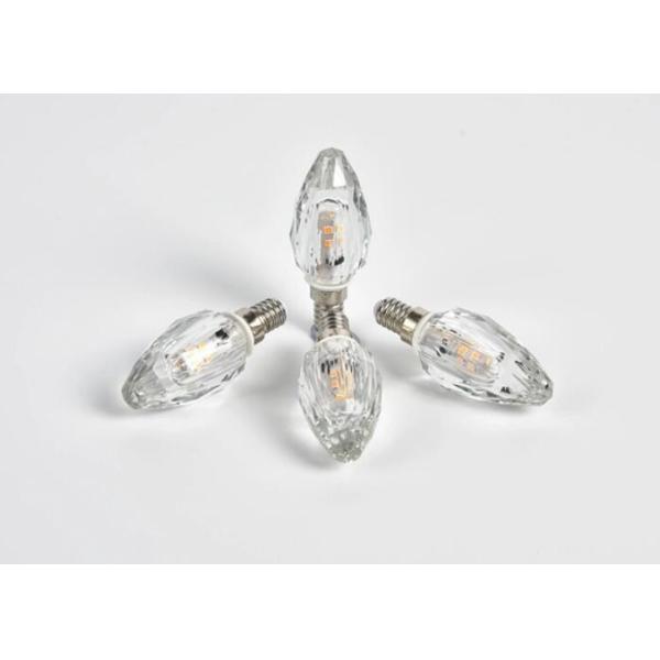 220v Ac Dimmable Crystal Led Candle Bulbs 450lm 2700k 330 Degree Beam Angle