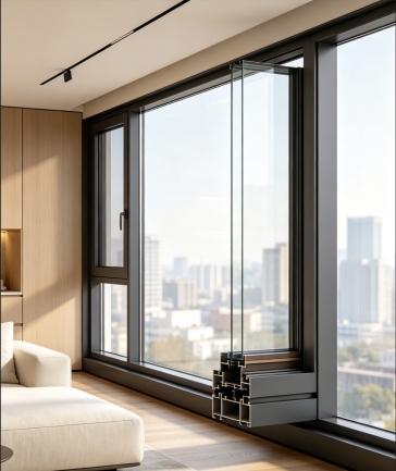 Thermal Break Window System for Improved Thermal Insulation and Noise Control