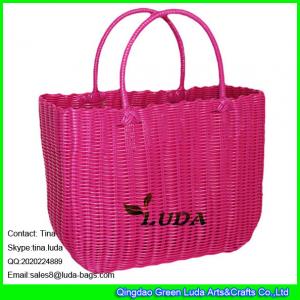  LUDA simple pp straw net gfits bag beautiful pp women bag checked straw bag Manufactures