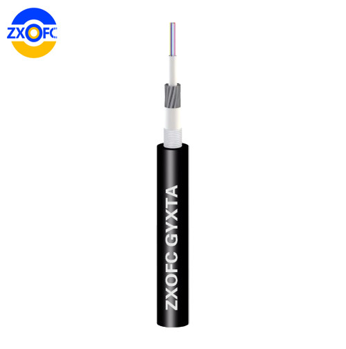 Outside Aerial Duct Fiber Optic Cable / GYXTA G652D SM Fiber Cable